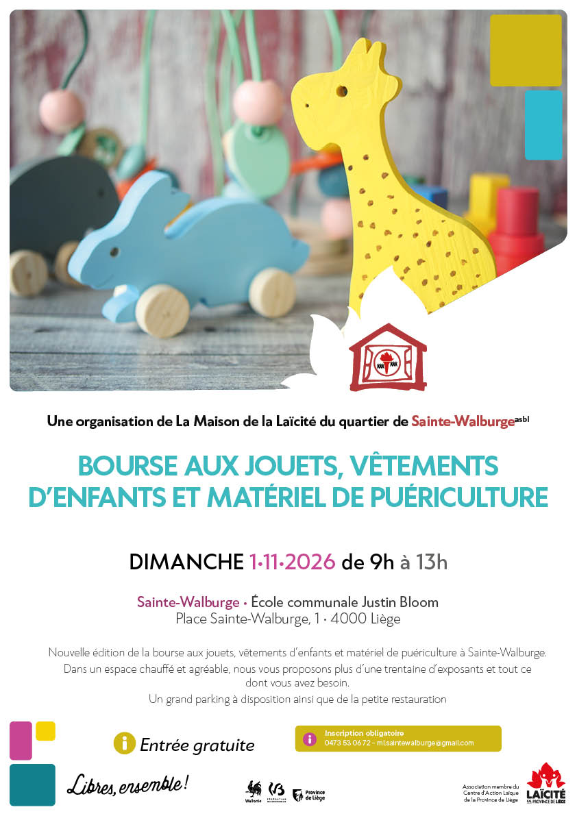 Bourse aux jouets, vêtements d’enfants et matériel de puériculture